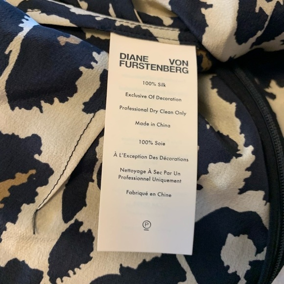 DVF Diane von Furstenberg Viviana Leopard Cat Sand silk dress midi brown new 4 - Picture 7 of 8